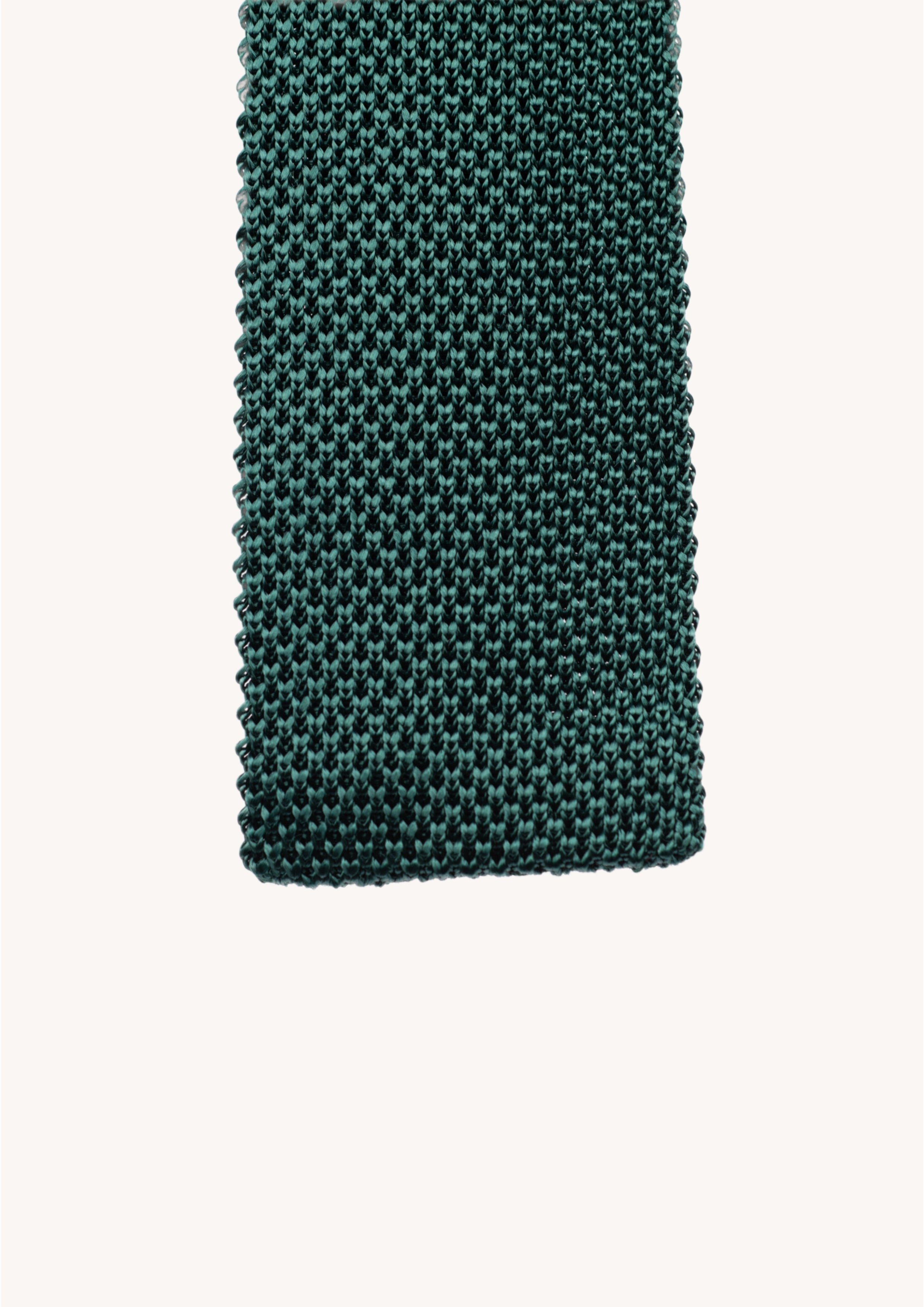 Cravate en tricot 100% soie, couleur vert anglais