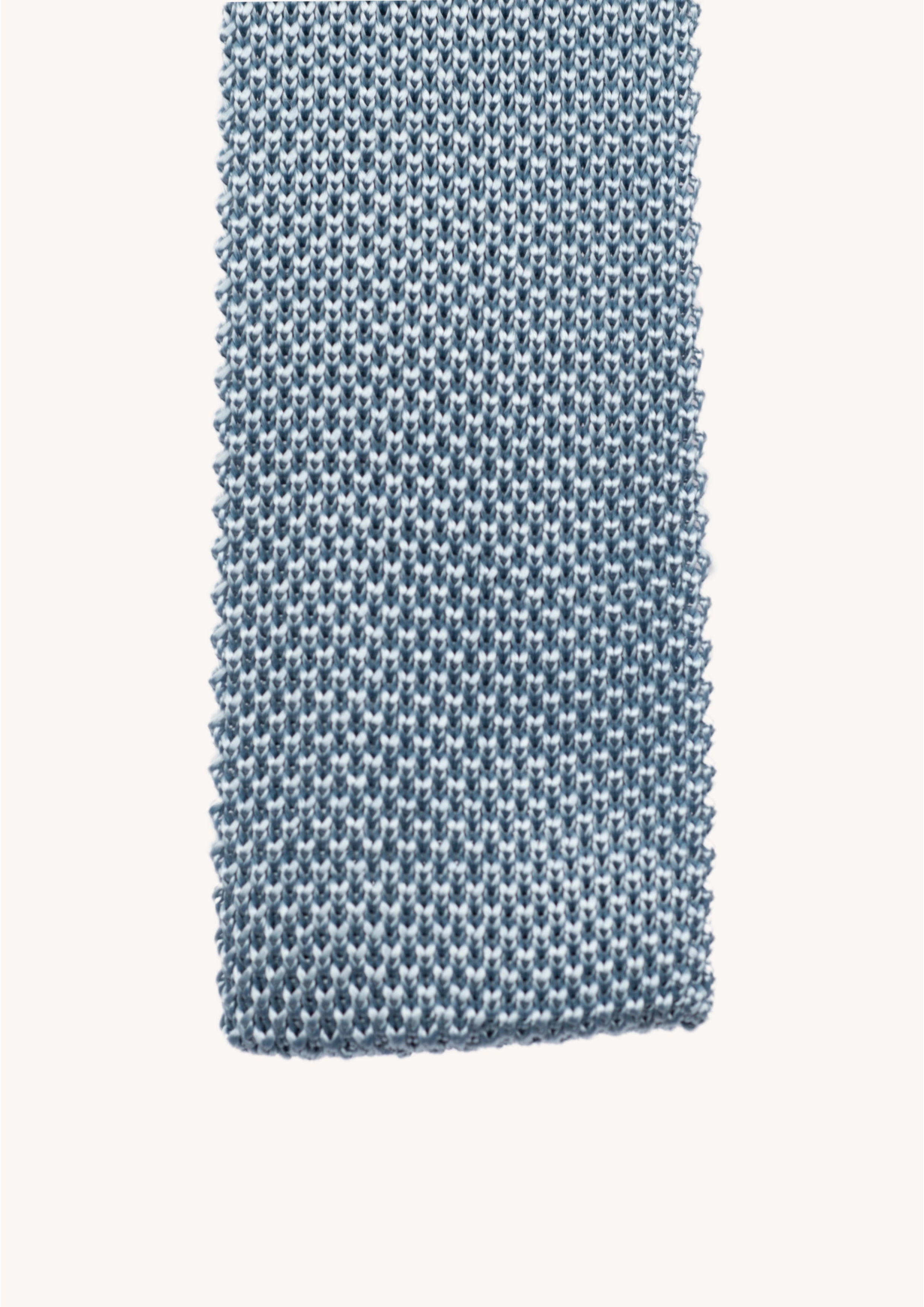 Cravate en tricot 100% soie, couleur bleu ciel